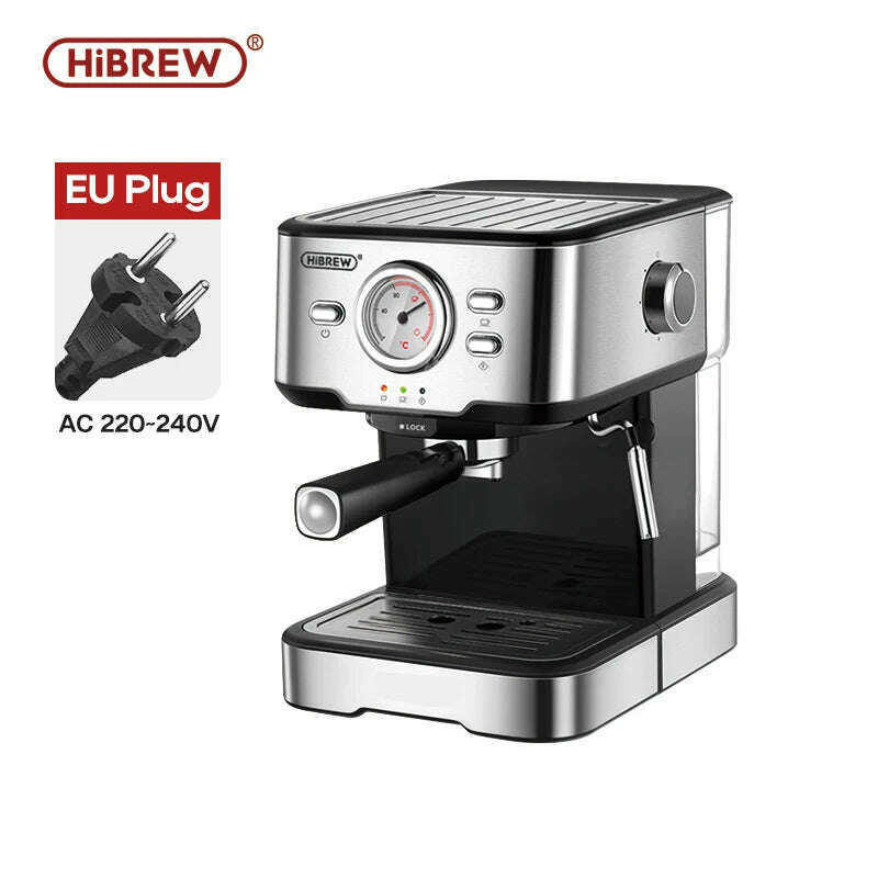 KIMLUD, HiBREW Coffee Machine Cafetera 20 Bar Espresso Inox Semi Automatic Expresso Cappuccino Hot Water Steam Temperature Display H5, KIMLUD Womens Clothes