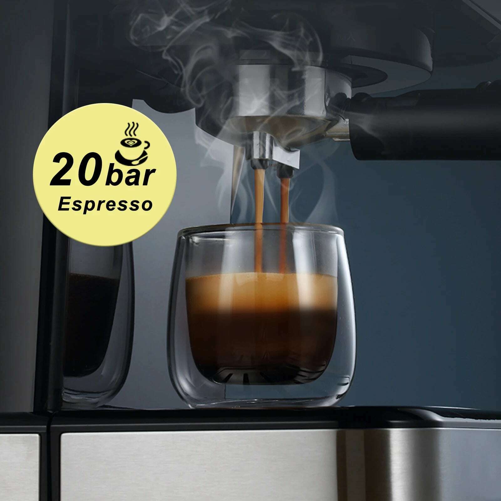 KIMLUD, HiBREW Coffee Machine Cafetera 20 Bar Espresso Inox Semi Automatic Expresso Cappuccino Hot Water Steam Temperature Display H5, KIMLUD Womens Clothes