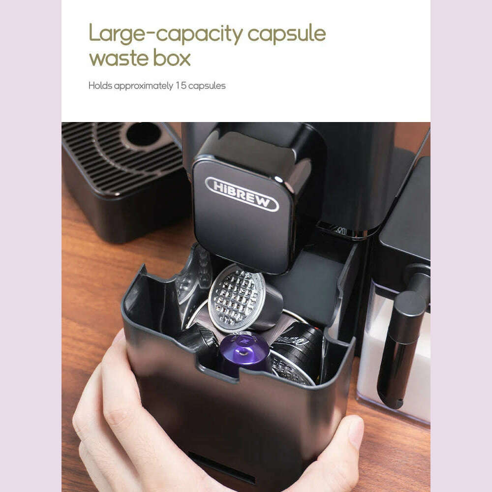 KIMLUD, HiBREW Nes Capsule Coffee Machine Automatic Frothed Milk Cappuccino and Latte Espresso Coffee Maker H15, KIMLUD Womens Clothes
