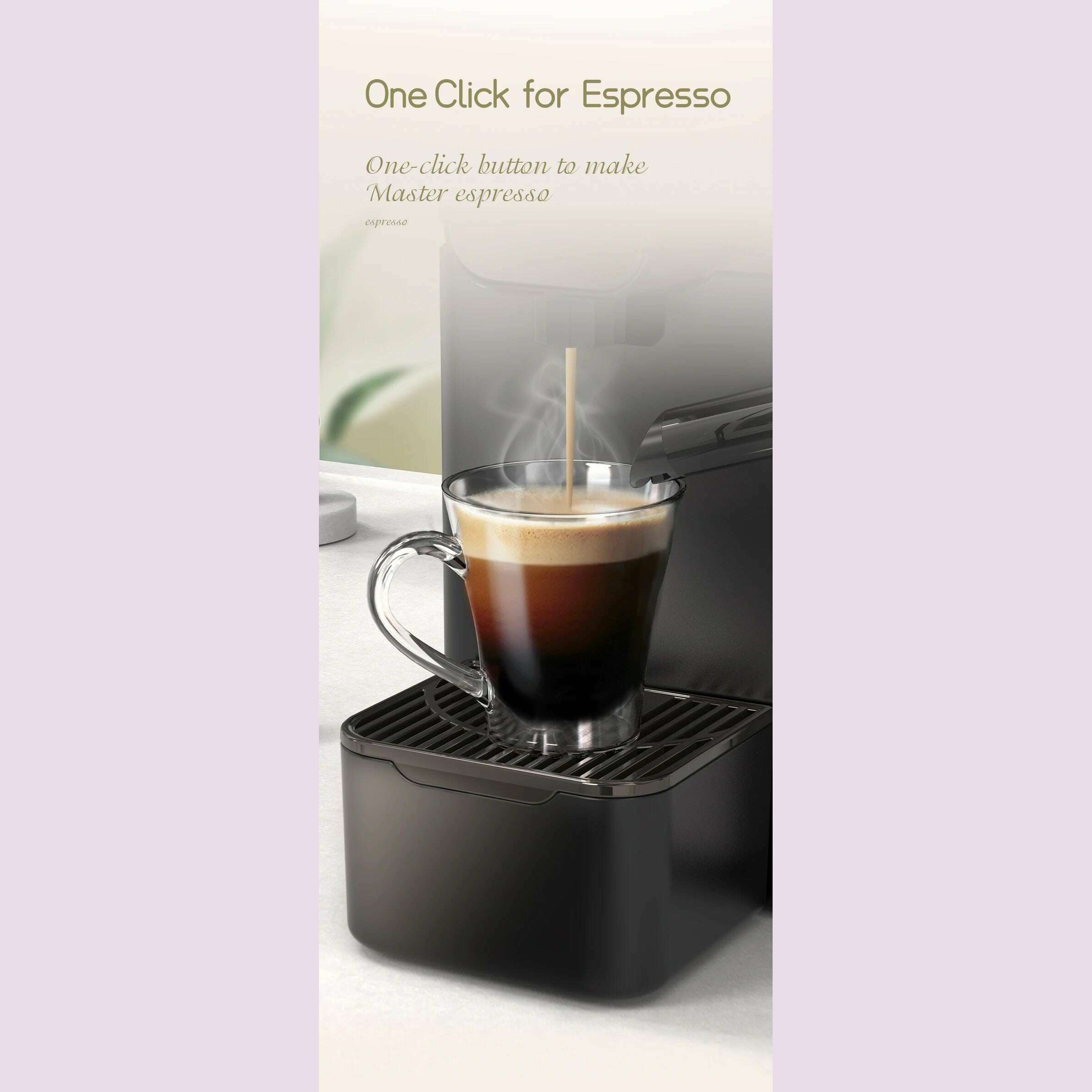 KIMLUD, HiBREW Nes Capsule Coffee Machine Automatic Frothed Milk Cappuccino and Latte Espresso Coffee Maker H15, KIMLUD Womens Clothes