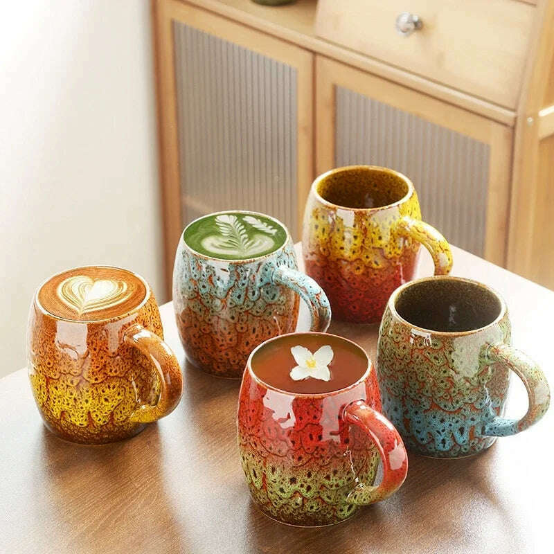High-Capacity Ceramic Breakfast Mug, Office Water Pottery Cup, Porcelain Coffee Mugs, Afternoon Tea Cups, Milk Bowls, Wholesale - KIMLUD