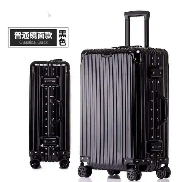 KIMLUD, High Quality 100% Aluminum-magnesium alloy material 20/24/26/29 size travel Luggage Spinner brand Travel Suitcase, NO6 / 24Inches 600mm, KIMLUD APPAREL - Womens Clothes