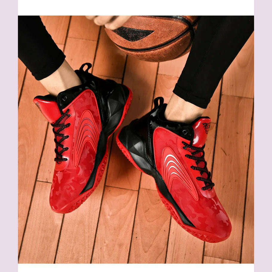 KIMLUD, High quality casual sport shoe for men new 2025 size 36 44 45 comfortable outdoor running basketball Sneakers shoe black red, KIMLUD Womens Clothes