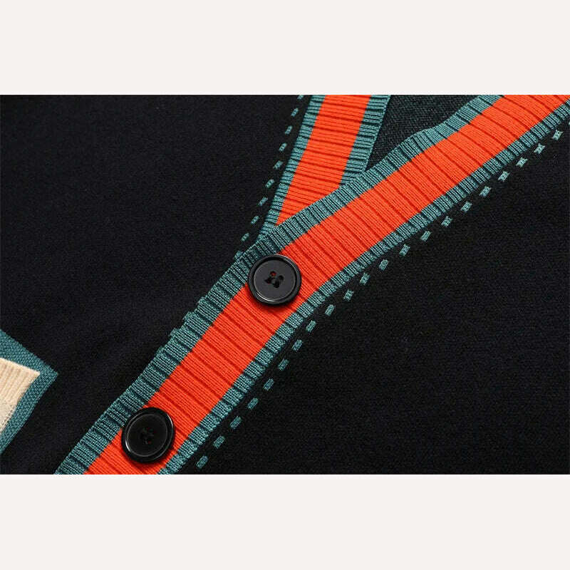 KIMLUD, High Quality Contrasting Colors Line Decoration Knitting Cardigan Man Long Sleeve Slim Fit Sweater Cardigan Male Garment Coat, KIMLUD Women's Clothes