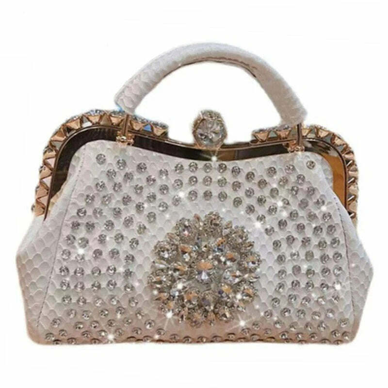 KIMLUD, High-quality shoulder bag women's summer 2022 new explosive texture niche messenger bag large-capacity diamond-encrusted handbag, KIMLUD Womens Clothes