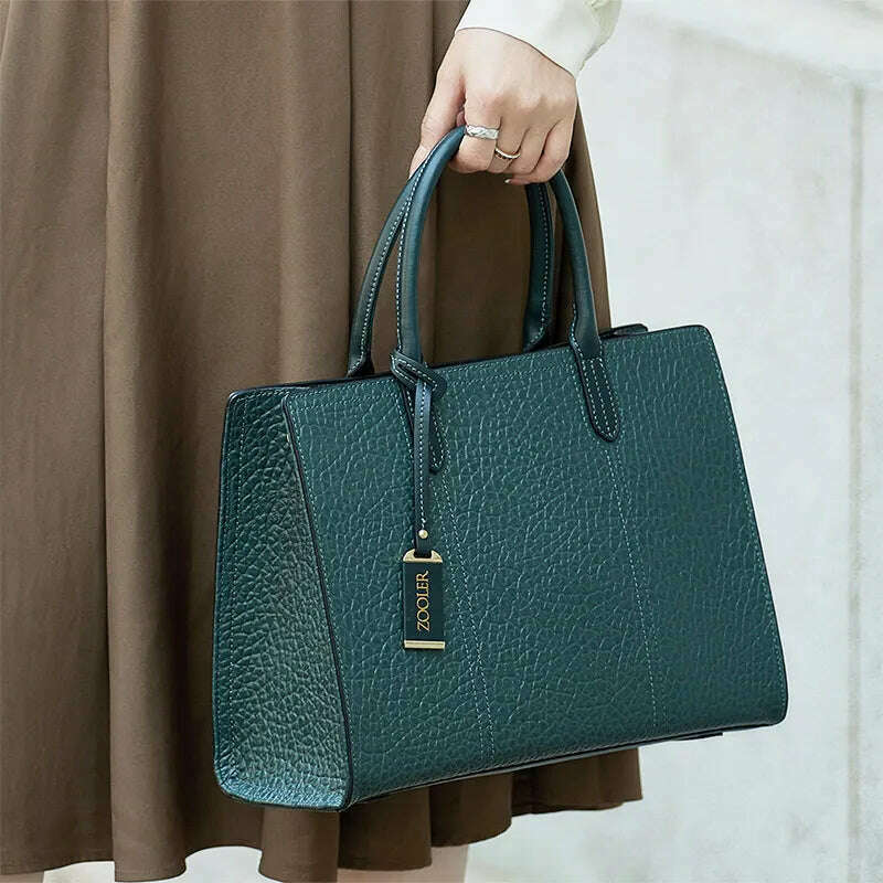 KIMLUD, High Quality ZOOLER Original Handmade Real 100% Full First Genuine Leather Handbag Tote Shoulder Bags Female Business Hot#wp3892, KIMLUD Women's Clothes