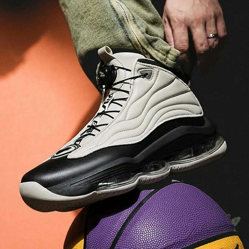 KIMLUD, High-top Men's Basketball Shoes High Quality Sneakers Fashion High Street Sports Shoes  Air Cushioning Basketball Training Shoes, KIMLUD Womens Clothes