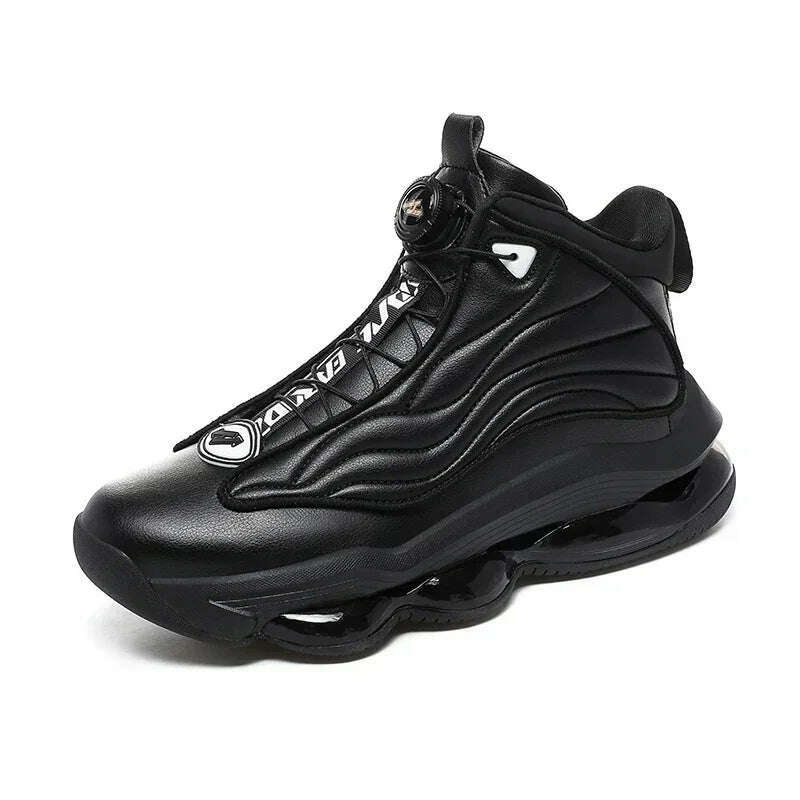 KIMLUD, High-top Men's Basketball Shoes High Quality Sneakers Fashion High Street Sports Shoes  Air Cushioning Basketball Training Shoes, black / 42, KIMLUD APPAREL - Womens Clothes