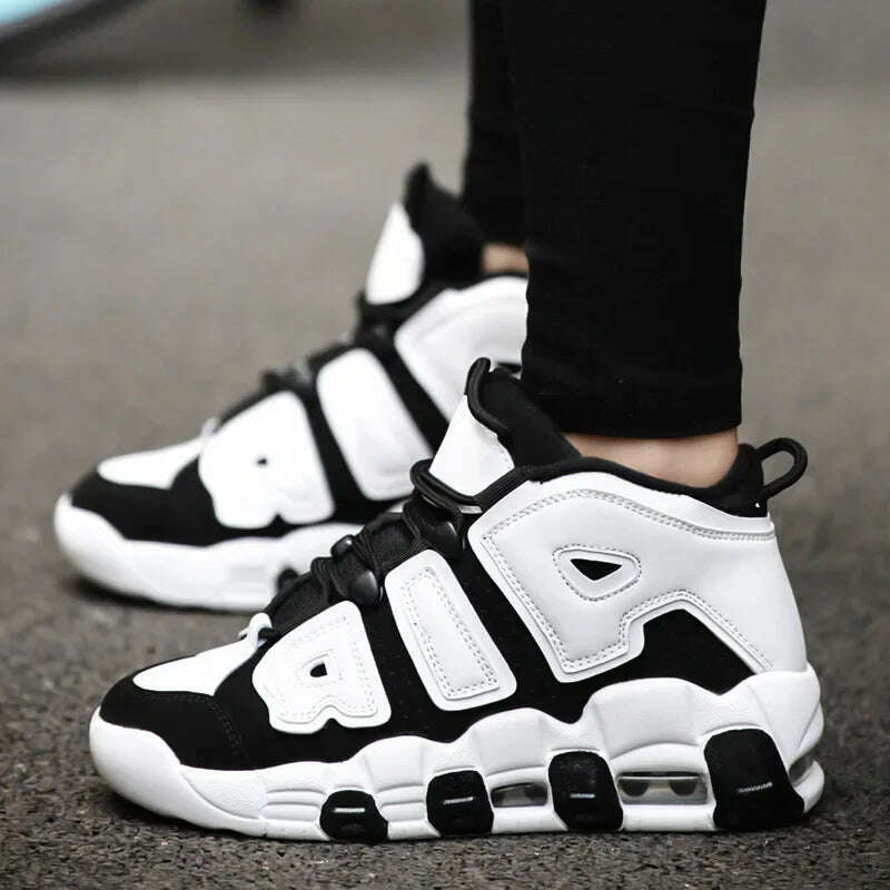 KIMLUD, High Top Running Shoes 2023 Men Sneakers AIR Casual Sprots Basketball Shoes Field Fashion Couple Tennis Shoes for Men and Women, black white / 43, KIMLUD APPAREL - Womens Clothes