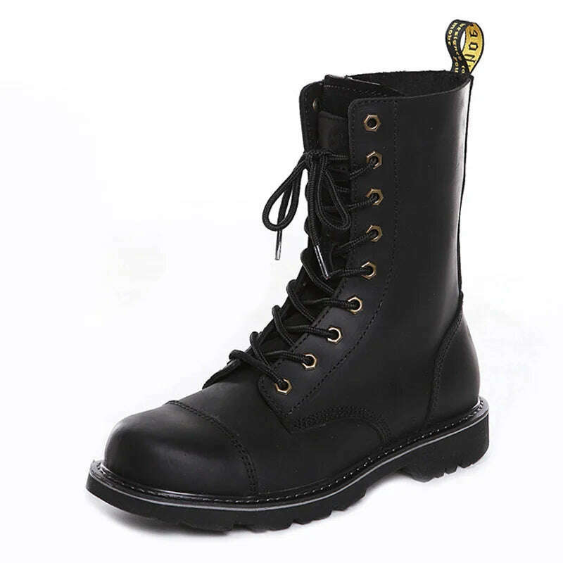 Hiking shoes Men Hunting Boots Tactical shoes Desert Combat Ankle Waterproof sneakers Leather Snow walking high-top Women&#39;s shoe - KIMLUD