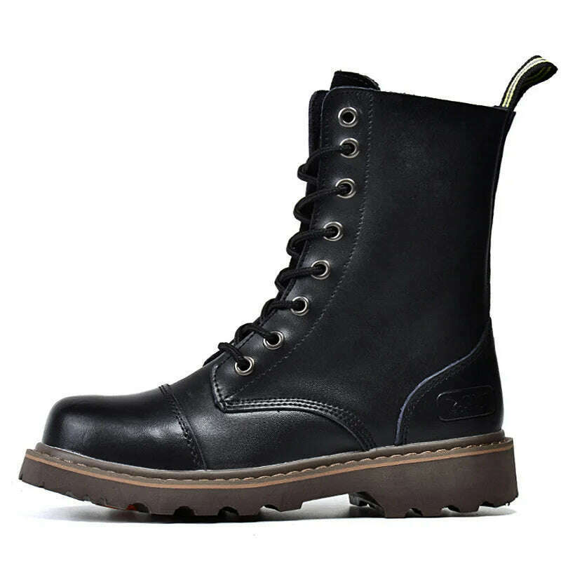 Hiking shoes Men Hunting Boots Tactical shoes Desert Combat Ankle Waterproof sneakers Leather Snow walking high-top Women&#39;s shoe - KIMLUD