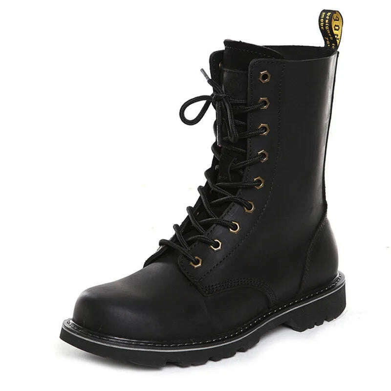 Hiking shoes Men Hunting Boots Tactical shoes Desert Combat Ankle Waterproof sneakers Leather Snow walking high-top Women&#39;s shoe - KIMLUD