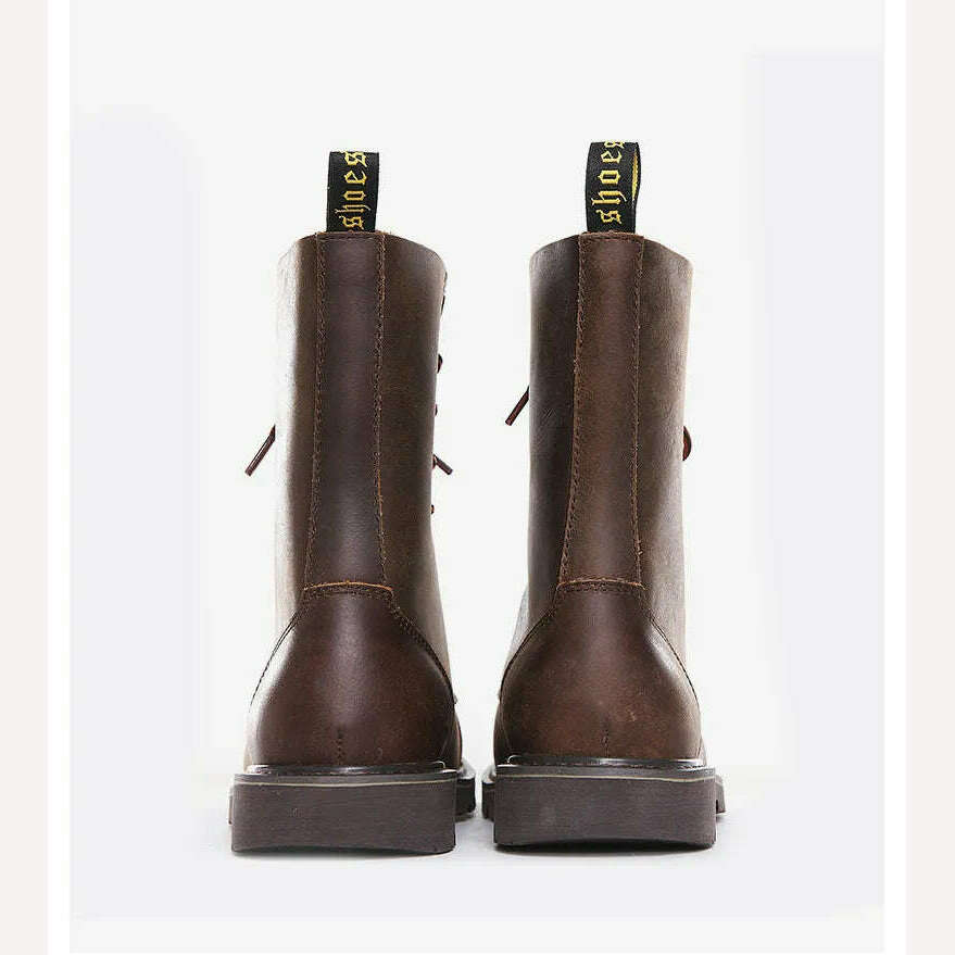 Hiking shoes Men Hunting Boots Tactical shoes Desert Combat Ankle Waterproof sneakers Leather Snow walking high-top Women&#39;s shoe - KIMLUD