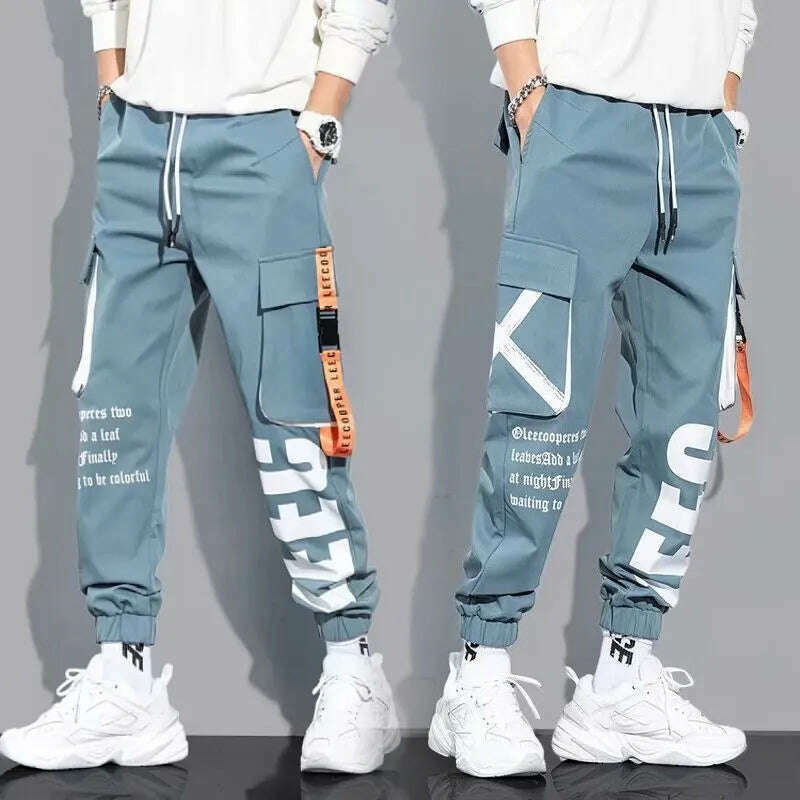 KIMLUD, Hip Hop Cargo Pants Men Streetwear Cotton Joggers Fashion Sweatpants Male Casual Harem Trousers Summer Harajuku Pants Men Women, KIMLUD Women's Clothes