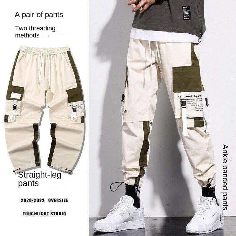 KIMLUD, Hip Hop Cargo Pants Men Streetwear Cotton Joggers Fashion Sweatpants Male Casual Harem Trousers Summer Harajuku Pants Men Women, New product 4 / XXXL, KIMLUD Women's Clothes