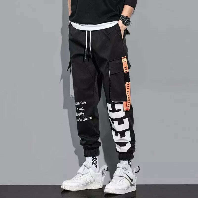 KIMLUD, Hip Hop Cargo Pants Men Streetwear Cotton Joggers Fashion Sweatpants Male Casual Harem Trousers Summer Harajuku Pants Men Women, KIMLUD Womens Clothes