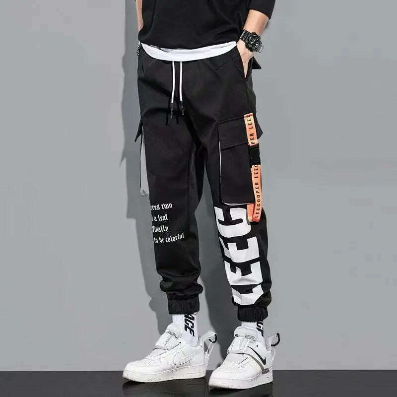 KIMLUD, Hip Hop Cargo Pants Men Streetwear Cotton Joggers Fashion Sweatpants Male Casual Harem Trousers Summer Harajuku Pants Men Women, KIMLUD Womens Clothes