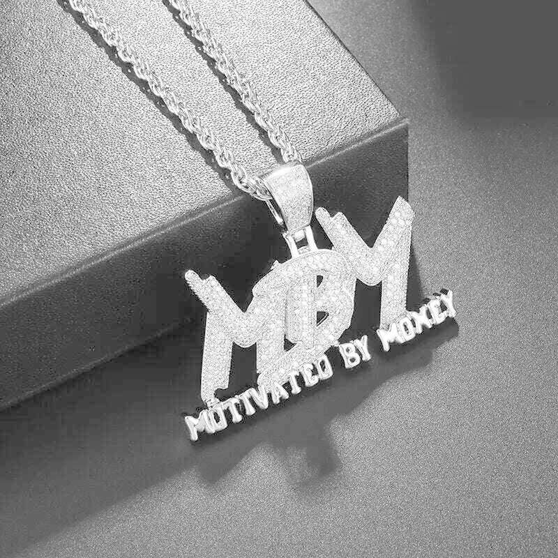 KIMLUD, Hip Hop Ice Out Alphabet Savage Pendant Necklace Cool Men Women Hip Hop Rock Rap Jewelry Gifts, A7083-Silver, KIMLUD Womens Clothes