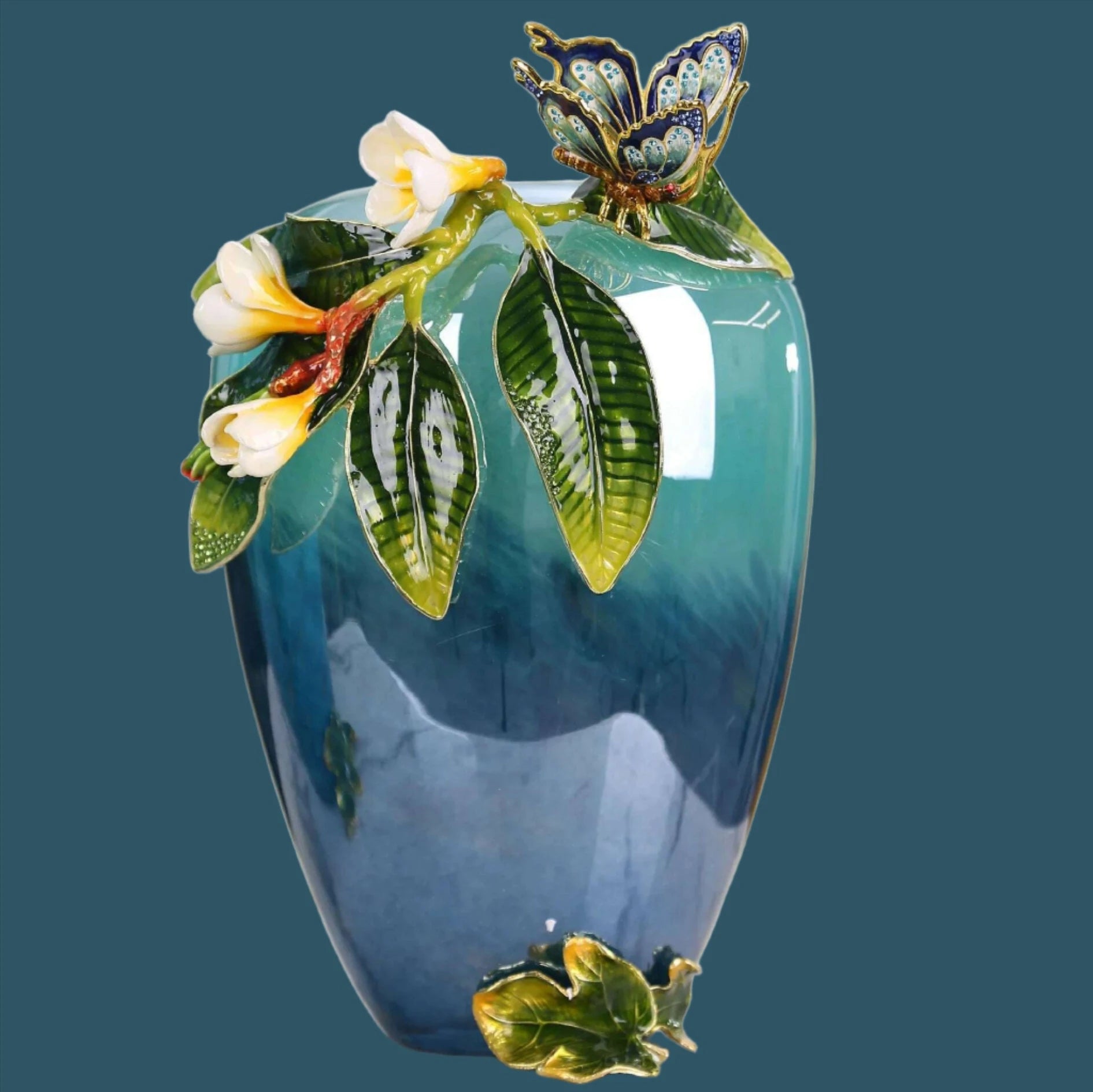 Home decoration accessories Glass Vase Handmade enamel colored vase Living room decorations Flower arrangement device - KIMLUD