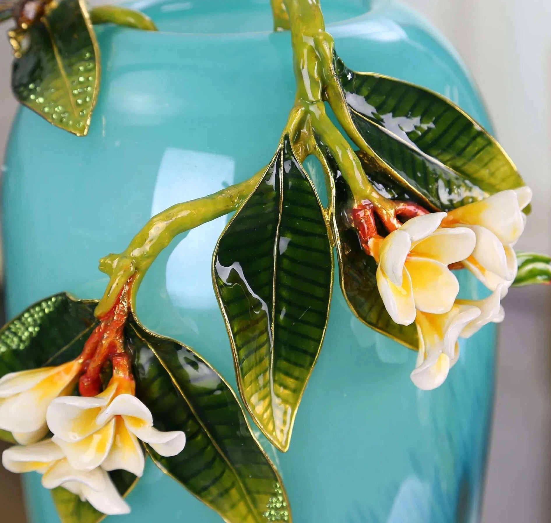 Home decoration accessories Glass Vase Handmade enamel colored vase Living room decorations Flower arrangement device - KIMLUD
