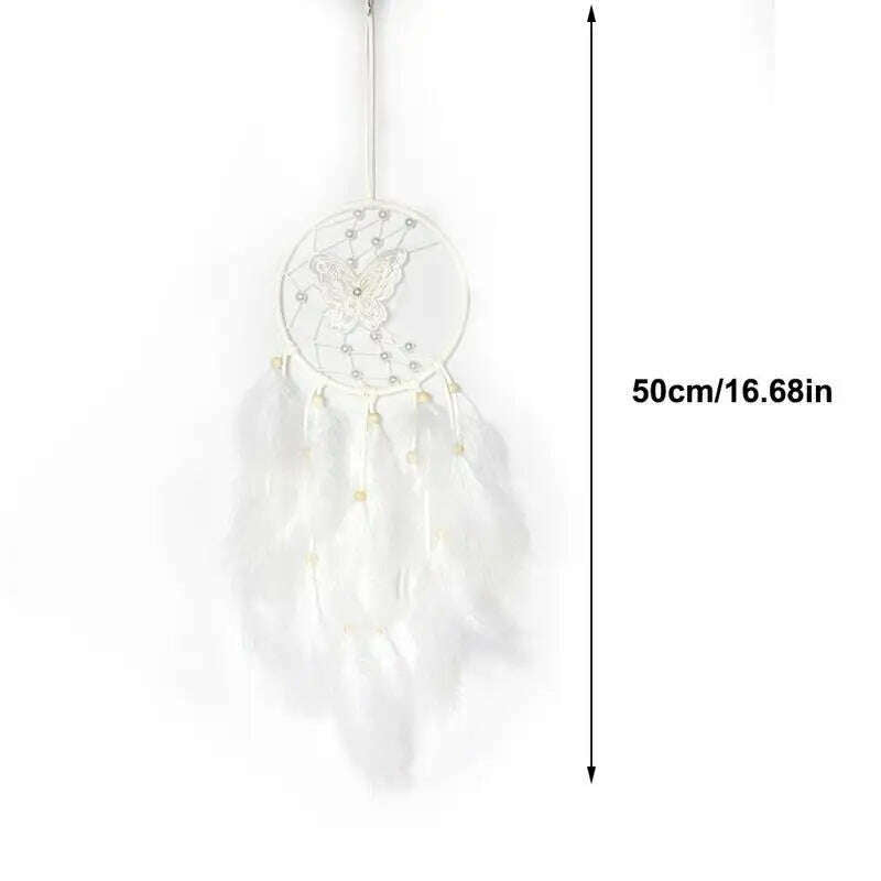 KIMLUD, Home Decoration Dream Catcher  Feathers HandWoven Ornaments Birthday Graduation Gift Wall Hanging Decor For Car, KIMLUD Womens Clothes