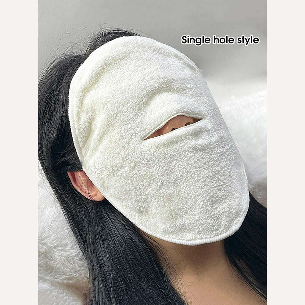 Hot compress towel hanging ear soft skin-friendly steam heating cold hot compress face towel wet compress irrigation face towel - KIMLUD