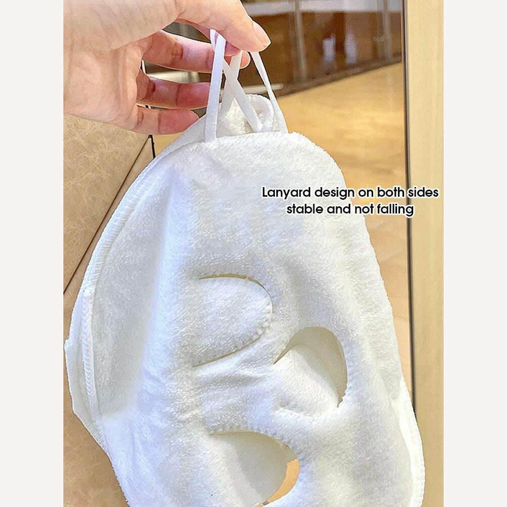 Hot compress towel hanging ear soft skin-friendly steam heating cold hot compress face towel wet compress irrigation face towel - KIMLUD