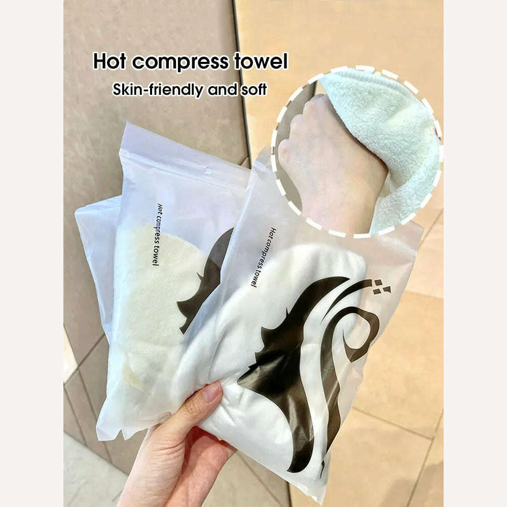 Hot compress towel hanging ear soft skin-friendly steam heating cold hot compress face towel wet compress irrigation face towel - KIMLUD