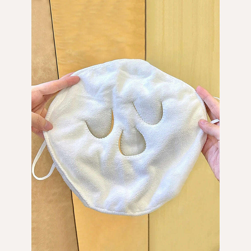 Hot compress towel hanging ear soft skin-friendly steam heating cold hot compress face towel wet compress irrigation face towel - KIMLUD