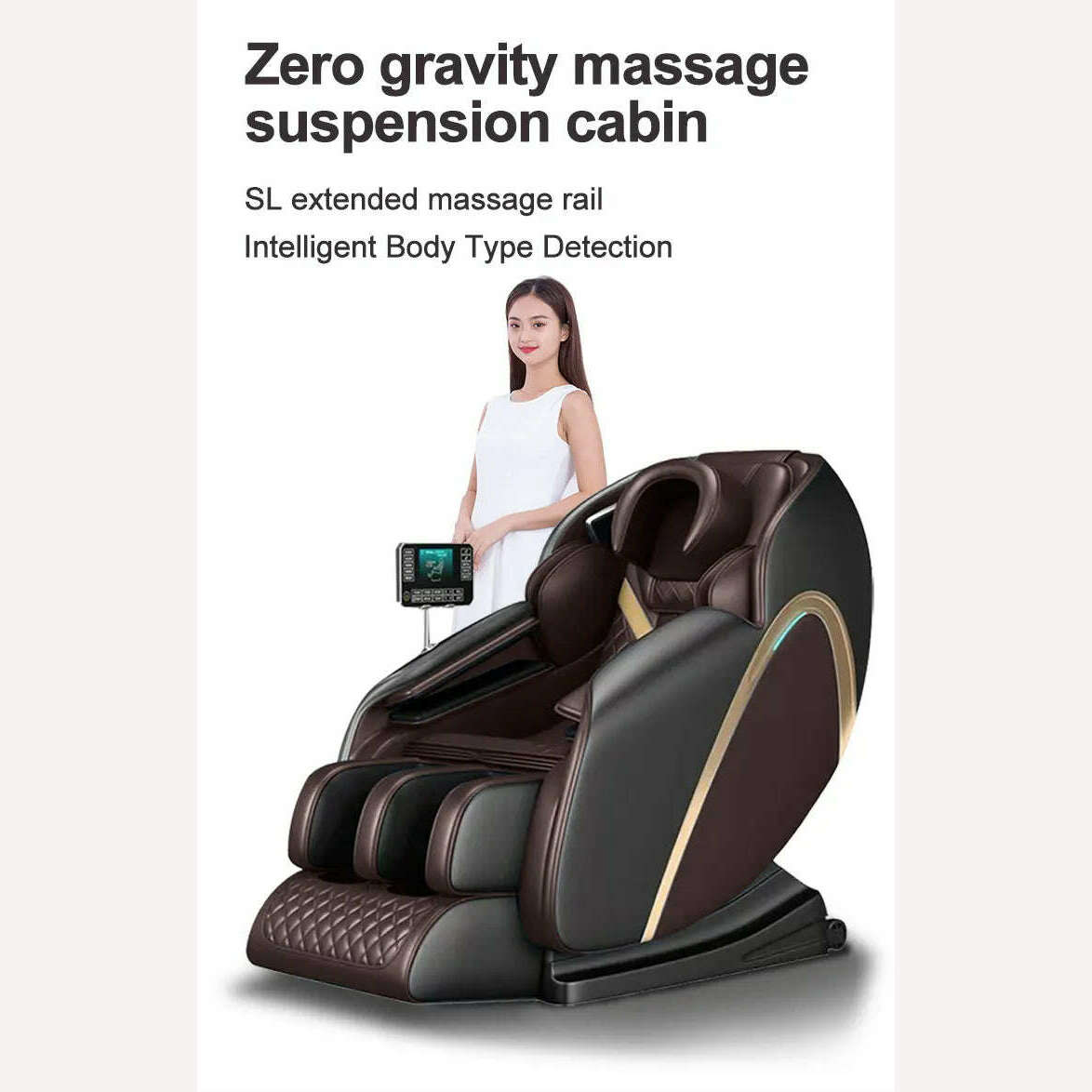 KIMLUD, Hot sale Office use Home use 4d massage chair sl track zero gravity PU leather chair, KIMLUD Womens Clothes