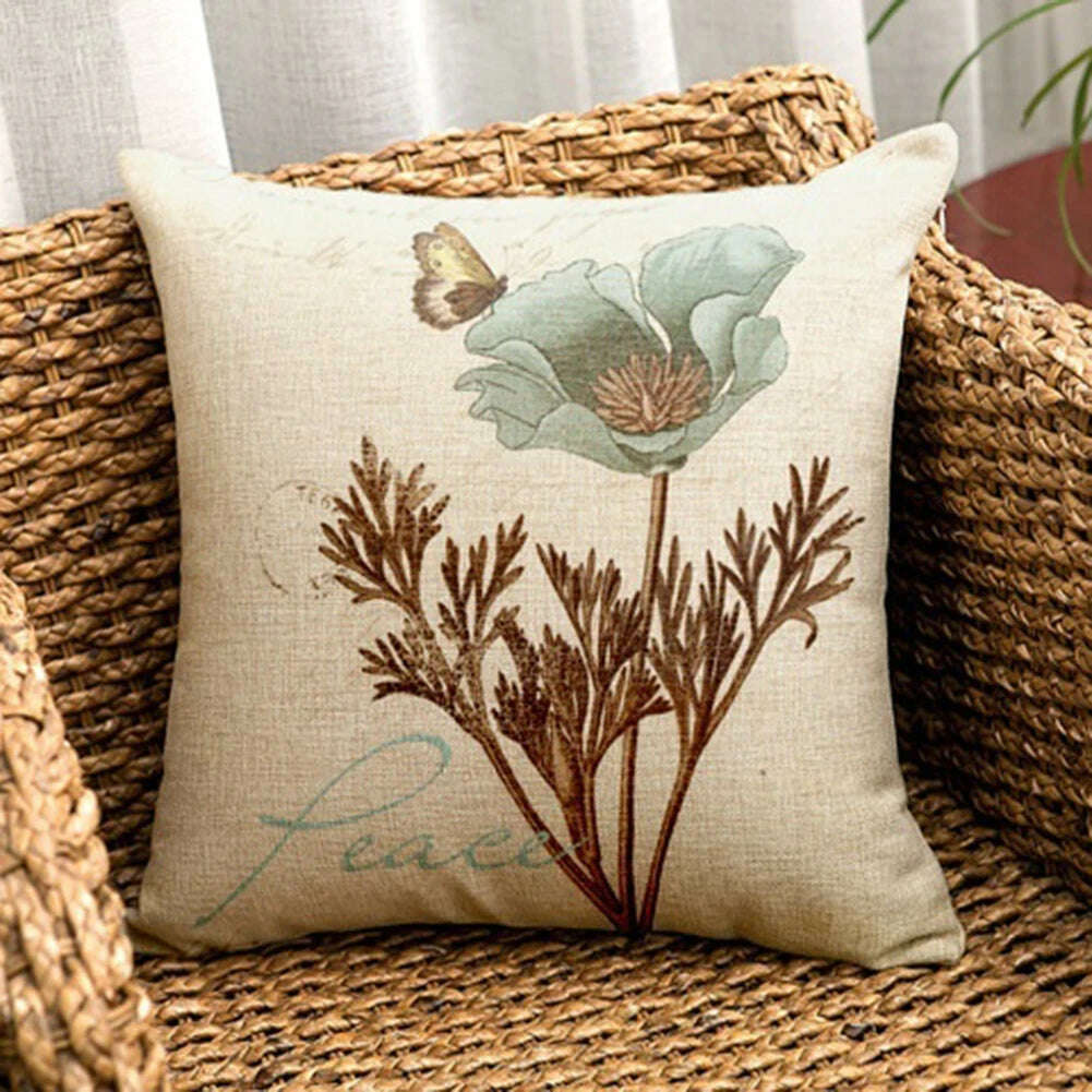 KIMLUD, HOT SALES！！！New Arrival Vintage Flower Style Pillow Case Bed Sofa Square Throw Cushion Cover Home Decor Wholesale Dropshipping, KIMLUD Womens Clothes