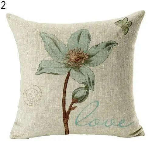 KIMLUD, HOT SALES！！！New Arrival Vintage Flower Style Pillow Case Bed Sofa Square Throw Cushion Cover Home Decor Wholesale Dropshipping, 2, KIMLUD APPAREL - Womens Clothes