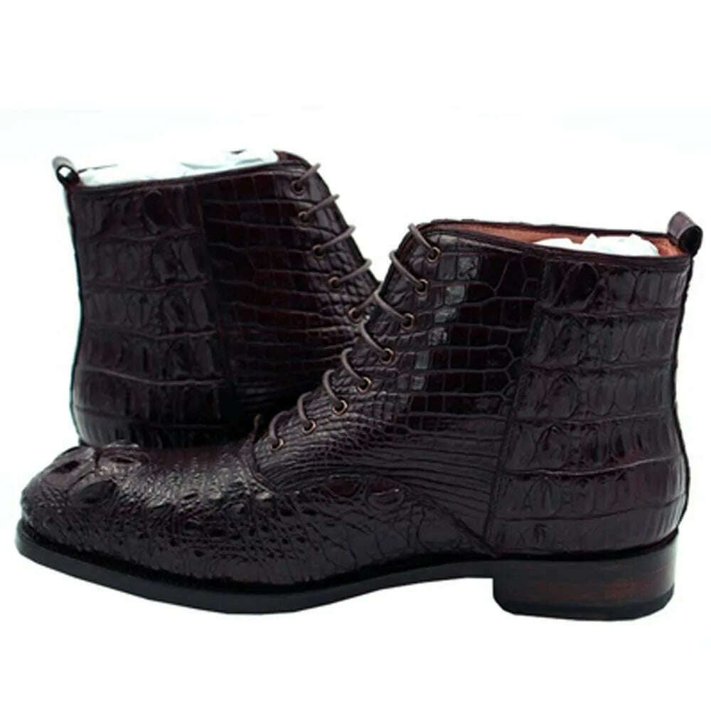 hulangzhishi men boots Pure manual Short boots male shoes - KIMLUD