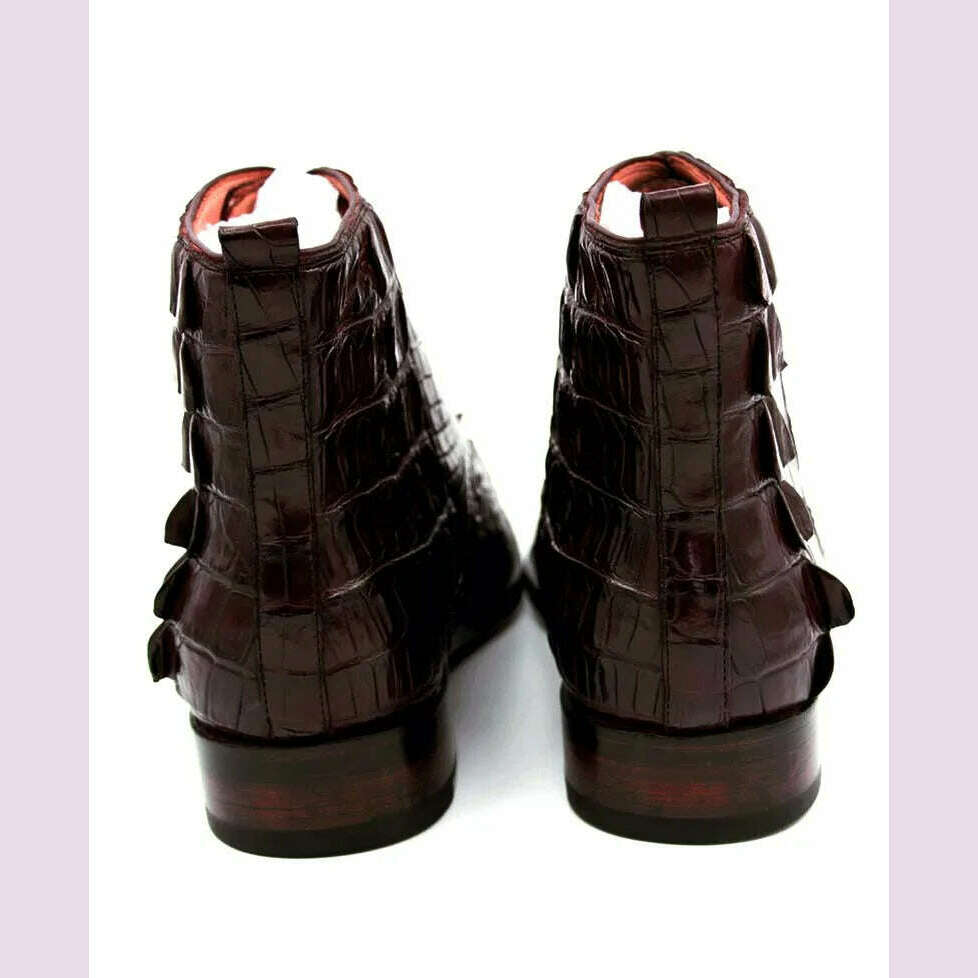 hulangzhishi men boots Pure manual Short boots male shoes - KIMLUD