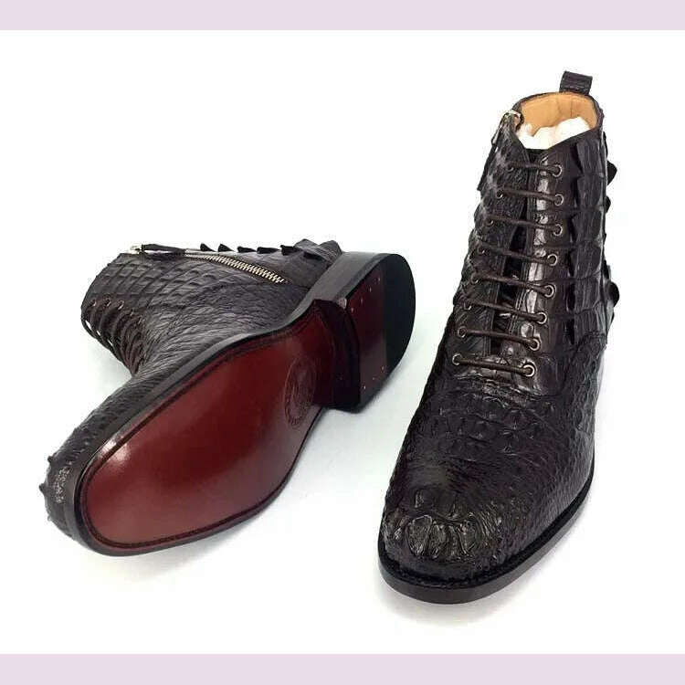 hulangzhishi men boots Pure manual Short boots male shoes - KIMLUD