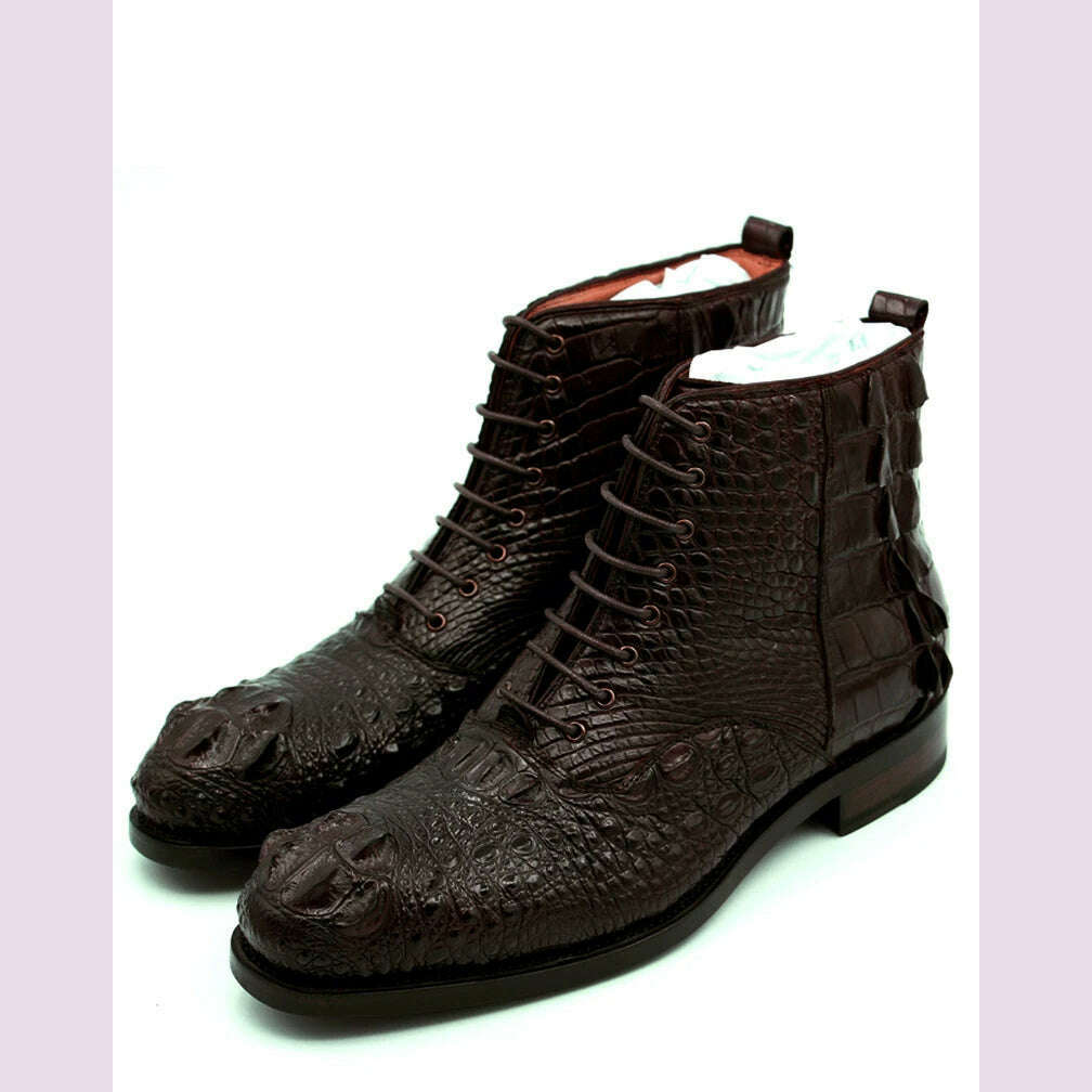 hulangzhishi men boots Pure manual Short boots male shoes - KIMLUD