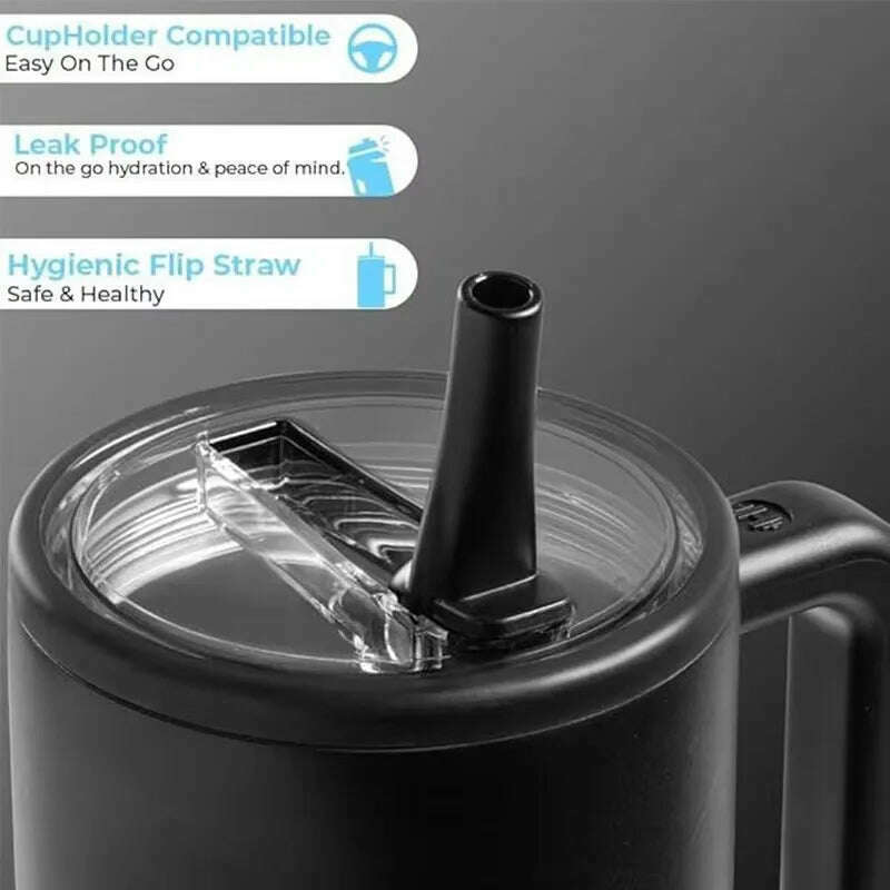KIMLUD, HydroJug Tumbler 32OZ/40OZ Traveler Straw Lid Stainless Steel Vacuum Insulated Car Mug Double Wall Thermal Iced Travel, KIMLUD Womens Clothes