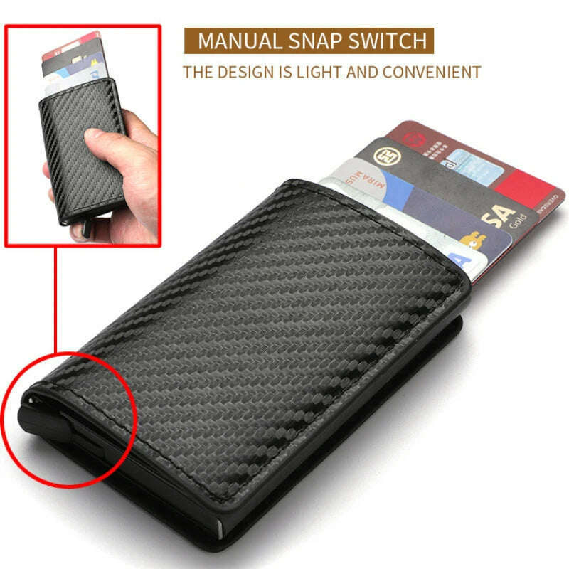 KIMLUD, ID Credit Bank Card Holder Wallet Luxury Brand Men Anti Rfid Blocking Protected Magic Leather Slim Mini Small Money Wallets Case, KIMLUD Womens Clothes