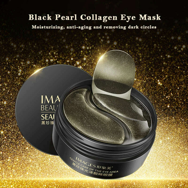 KIMLUD, IMAGES Seaweed Black Pearl Gold Collagen Eye Patches Anti Dark Circle Anti-wrinkle Eye Mask Moisturizing Eyes Care Masks 120pcs, KIMLUD Womens Clothes