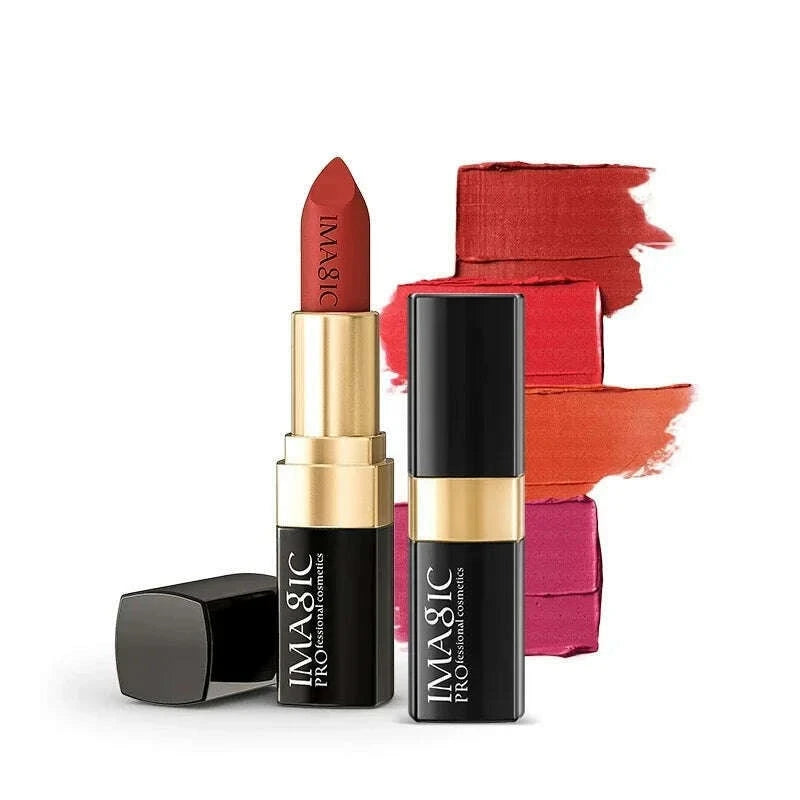 KIMLUD, IMAGIC Lipstick Moisturizer Lips Smooth Lip Stick Long Lasting Charming Lip Lipstick Cosmetic Beauty Makeup 12 Colors, KIMLUD Women's Clothes