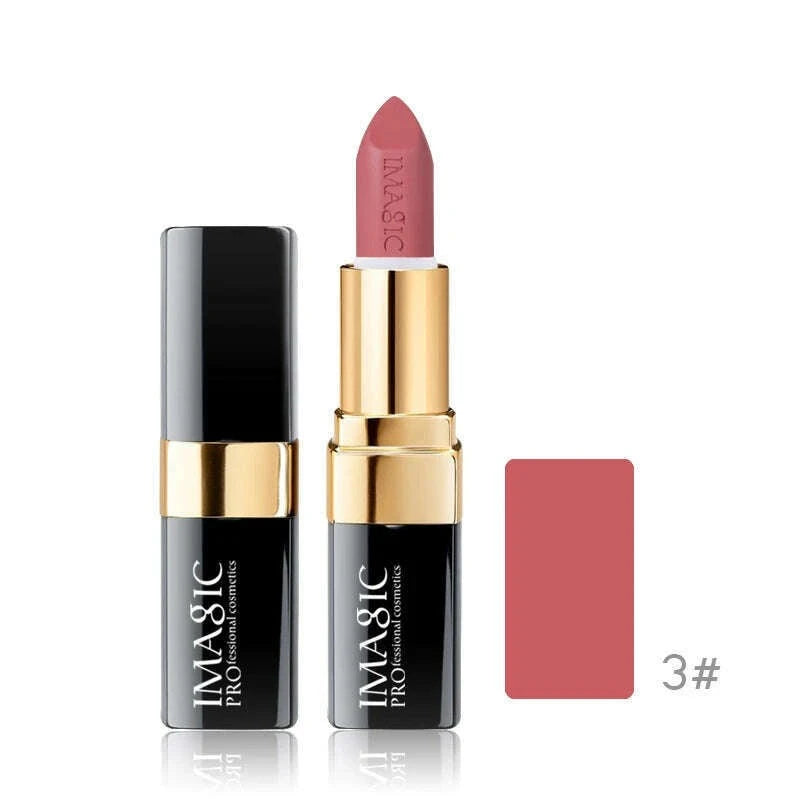 KIMLUD, IMAGIC Lipstick Moisturizer Lips Smooth Lip Stick Long Lasting Charming Lip Lipstick Cosmetic Beauty Makeup 12 Colors, 3, KIMLUD Women's Clothes