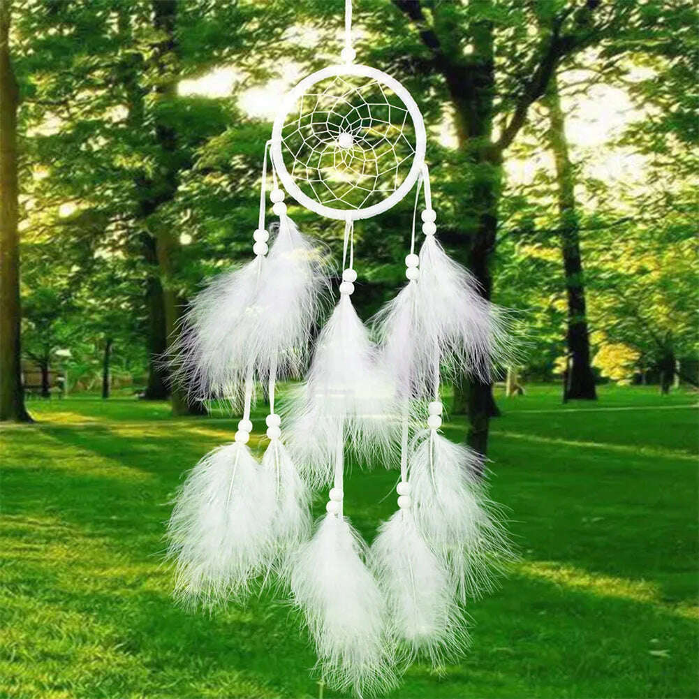 KIMLUD, Indian Style Dreamcatcher Handmade Wind Chimes Hanging Pendant Dream Catcher Home Wall Art Hangings Decorations, KIMLUD Womens Clothes