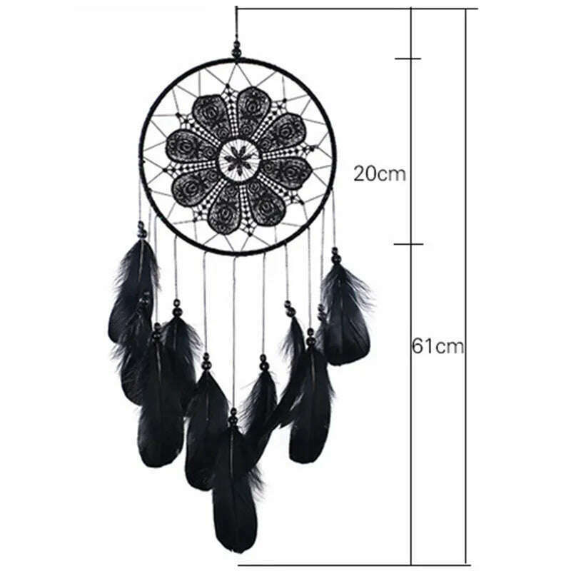 KIMLUD, Indian Style Dreamcatcher Handmade Wind Chimes Hanging Pendant Dream Catcher Home Wall Art Hangings Decorations, KIMLUD Womens Clothes