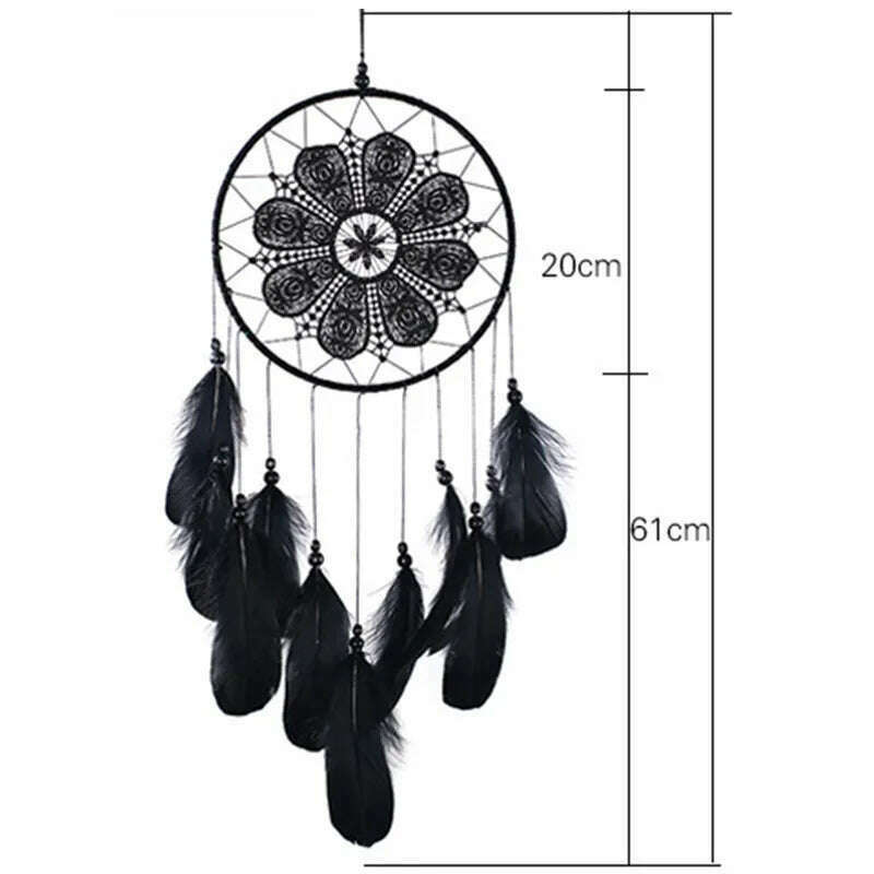 Indian Style Dreamcatcher Handmade Wind Chimes Hanging Pendant Dream Catcher Home Wall Art Hangings Decorations - KIMLUD