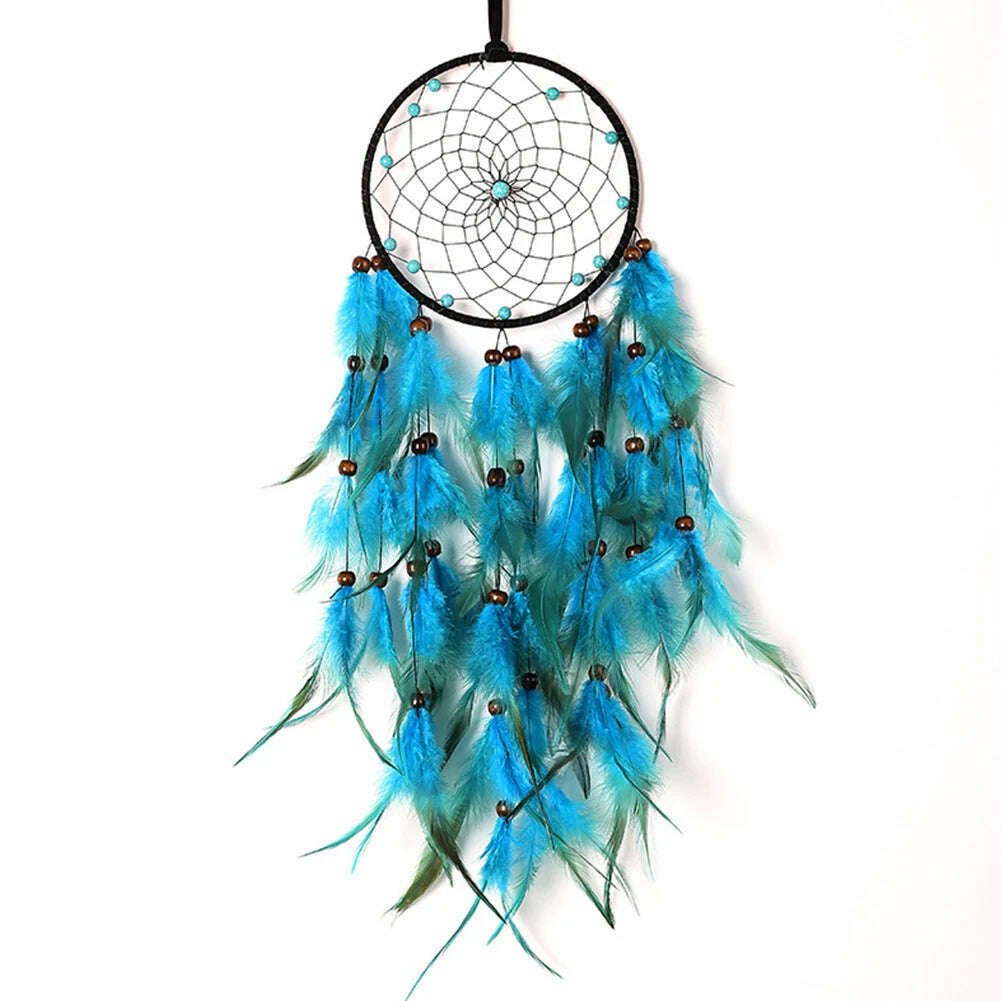 Indian Style Dreamcatcher Handmade Wind Chimes Hanging Pendant Dream Catcher Home Wall Art Hangings Decorations - KIMLUD