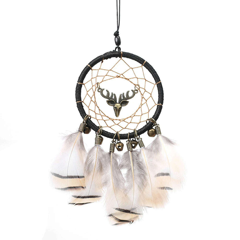 Indian Style Dreamcatcher Handmade Wind Chimes Hanging Pendant Dream Catcher Home Wall Art Hangings Decorations - KIMLUD