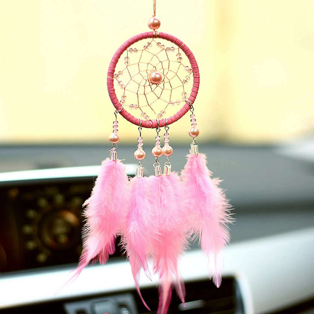 Indian Style Dreamcatcher Handmade Wind Chimes Hanging Pendant Dream Catcher Home Wall Art Hangings Decorations - KIMLUD