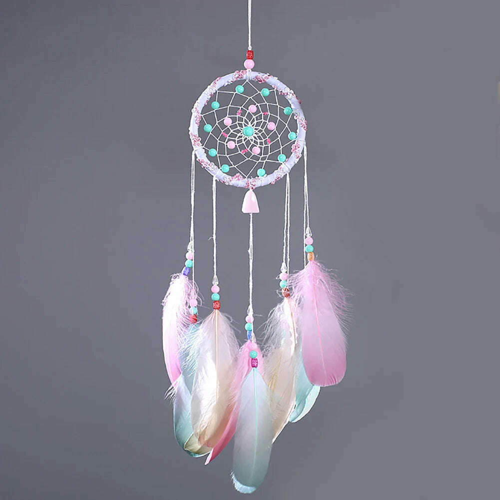 KIMLUD, Indian Style Dreamcatcher Handmade Wind Chimes Hanging Pendant Dream Catcher Home Wall Art Hangings Decorations, 5 / france, KIMLUD Womens Clothes