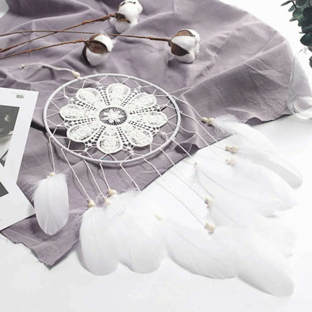 Indian Style Dreamcatcher Handmade Wind Chimes Hanging Pendant Dream Catcher Home Wall Art Hangings Decorations - KIMLUD