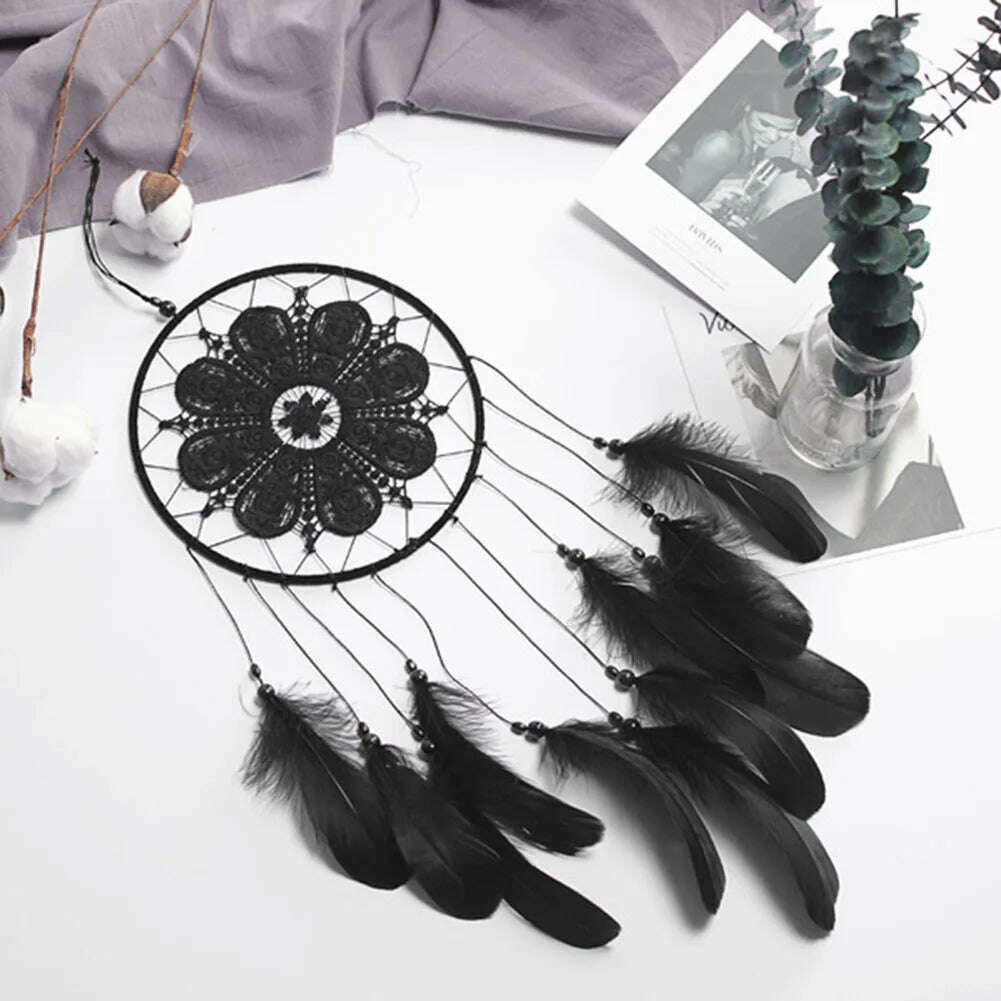 Indian Style Dreamcatcher Handmade Wind Chimes Hanging Pendant Dream Catcher Home Wall Art Hangings Decorations - KIMLUD